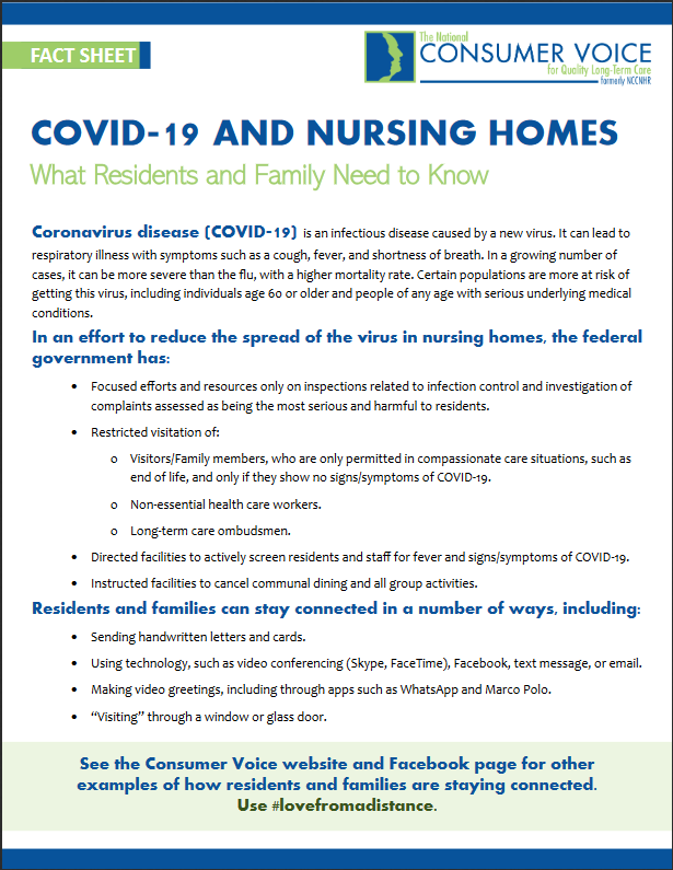 COVID-19 Consumer Fact Sheet