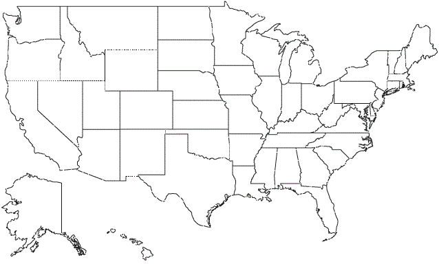USA Blank Map